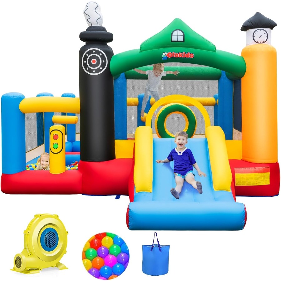 Basketball Arcade Game - Inflatable Bounce House Train Theme Jumping