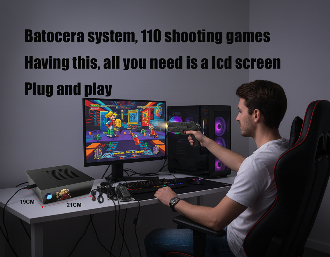 Gun Shooting Arcade - Batocera Game System With Dual Light