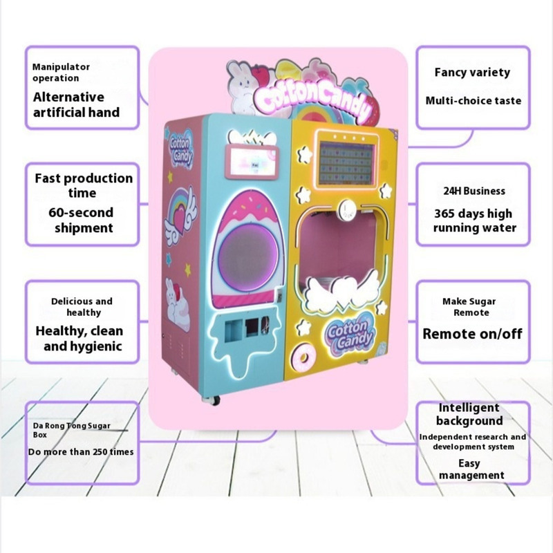 Fully Automatic Cotton Candy M - مراجعة Candy Vending Machine وسعره