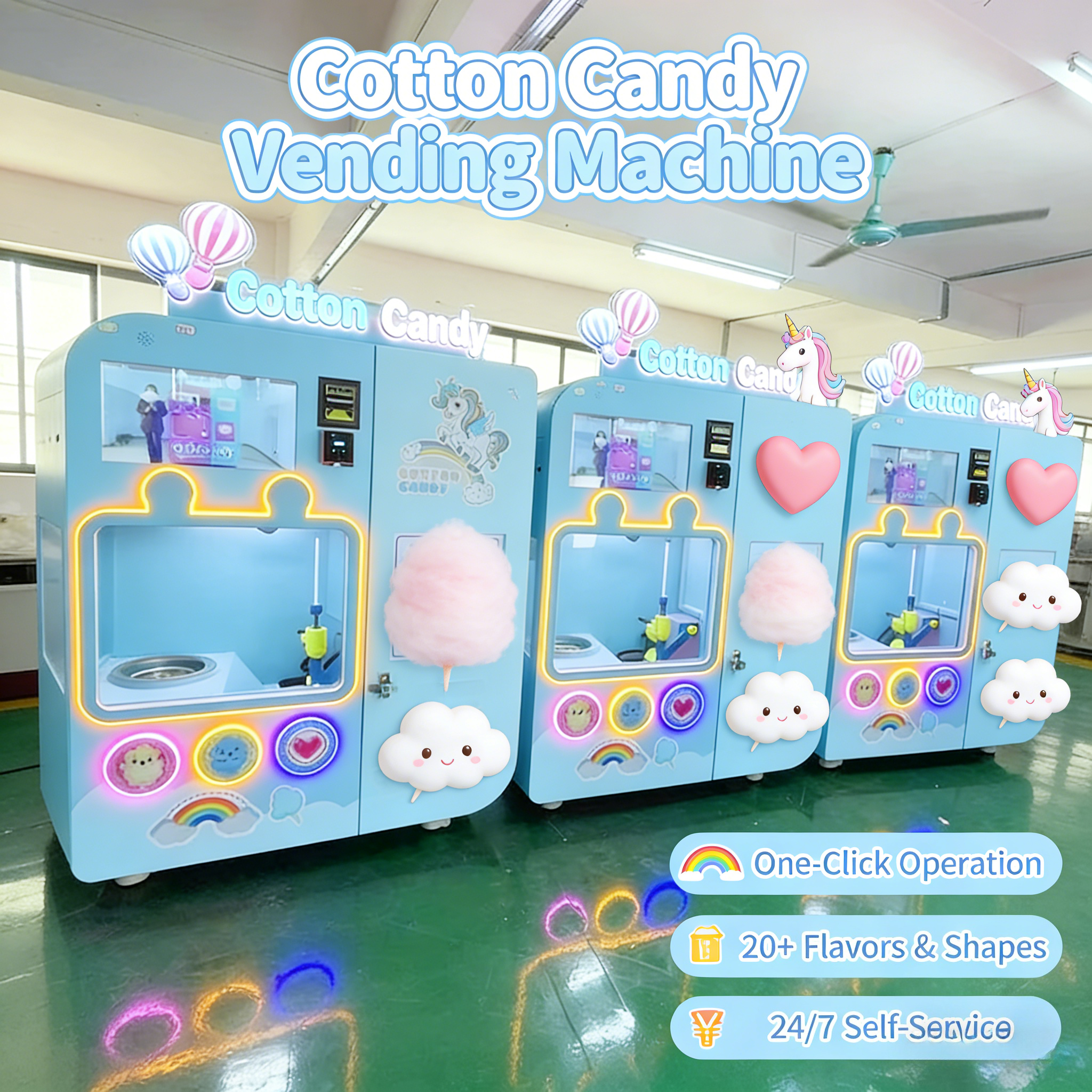 Customized Automatic Cotton Ca - مراجعة Candy Vending Machine وسعره