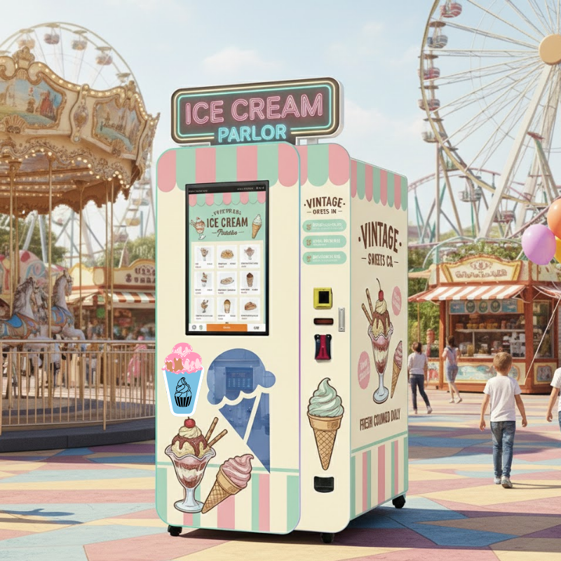 Ice Cream Vending Machine Auto - مراجعة Commercial Vending Machine وسعره