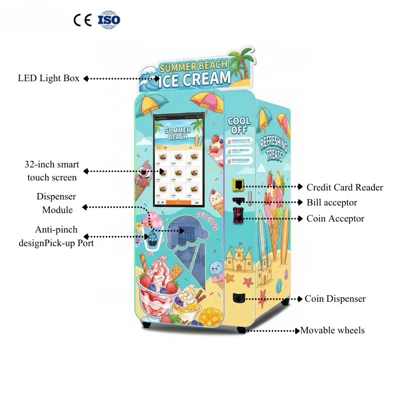 Ice Cream Vending Machine Auto - مراجعة Commercial Vending Machine وسعره