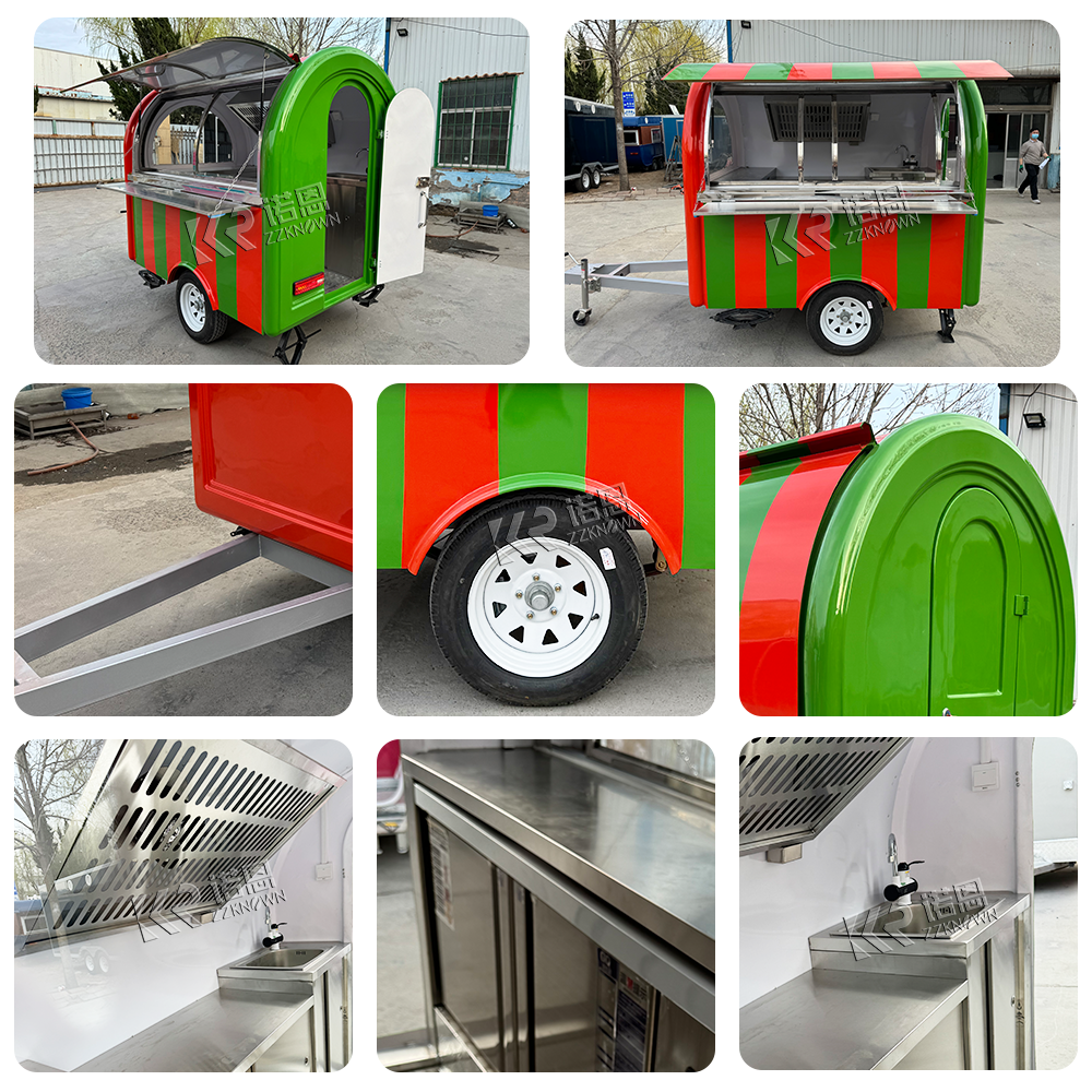 food truck trailer mobile kitc - مراجعة Hot Dog Vending Cart وسعره