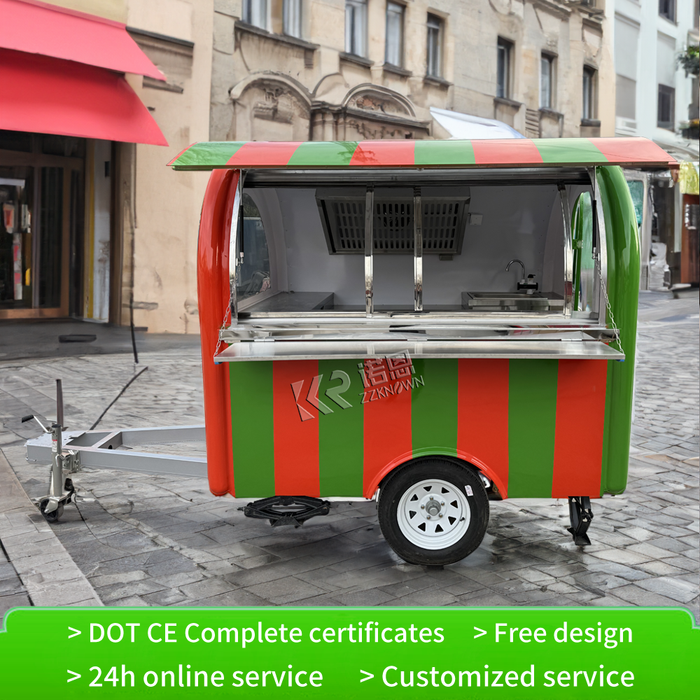 food truck trailer mobile kitc - مراجعة Hot Dog Vending Cart وسعره