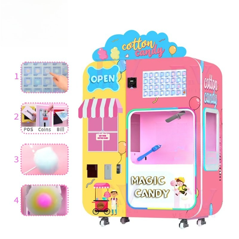 Mall Food Court Cotton Candy V - مراجعة Candy Vending Machine وسعره