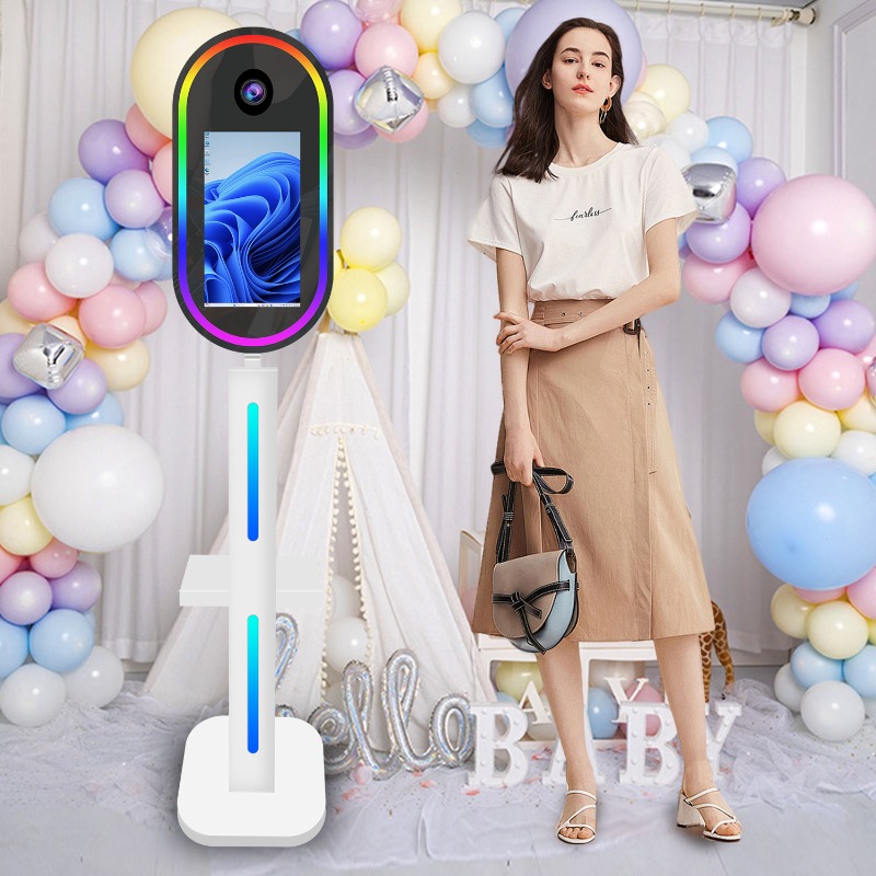 Portable Oval Photobooth Touch - مراجعة Photo Booth Machine وسعره