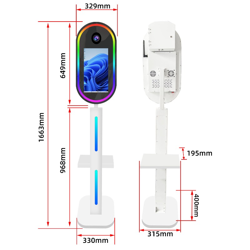 Portable Oval Photobooth Touch - مراجعة Photo Booth Machine وسعره
