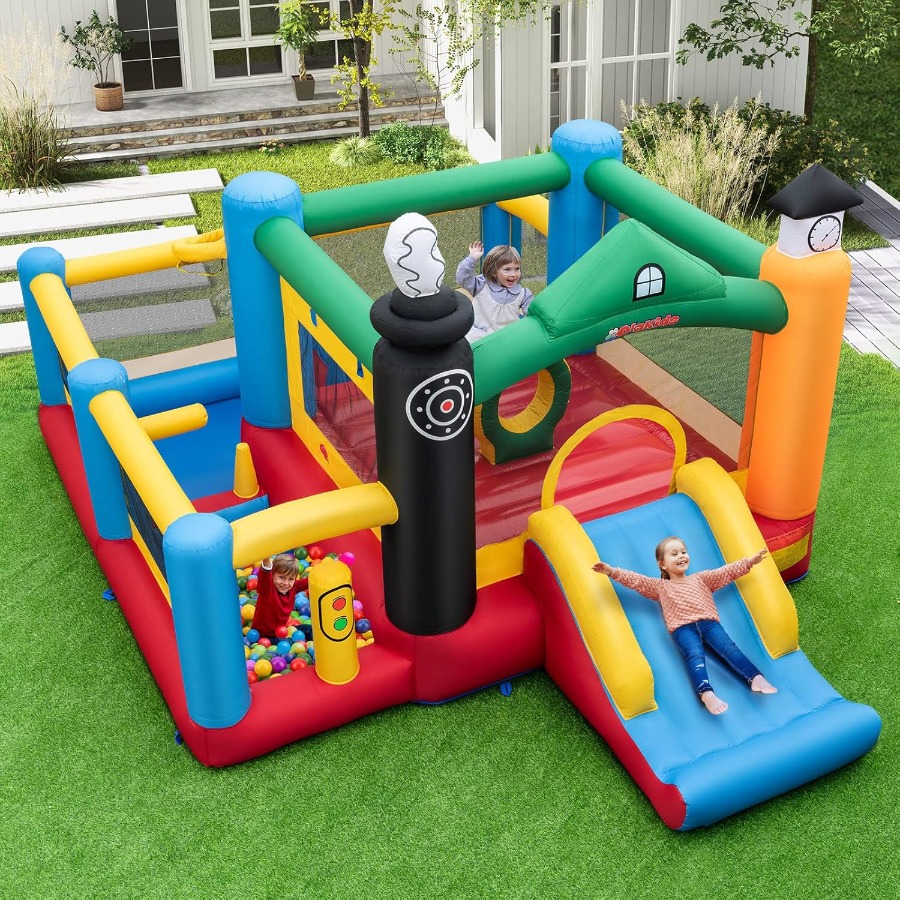 Inflatable Bounce House Train  - مراجعة Basketball Arcade Game وسعره