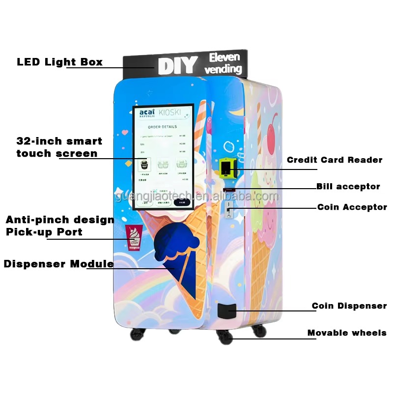 Smart Commercial Ice Cream Ven - مراجعة Commercial Vending Machine وسعره