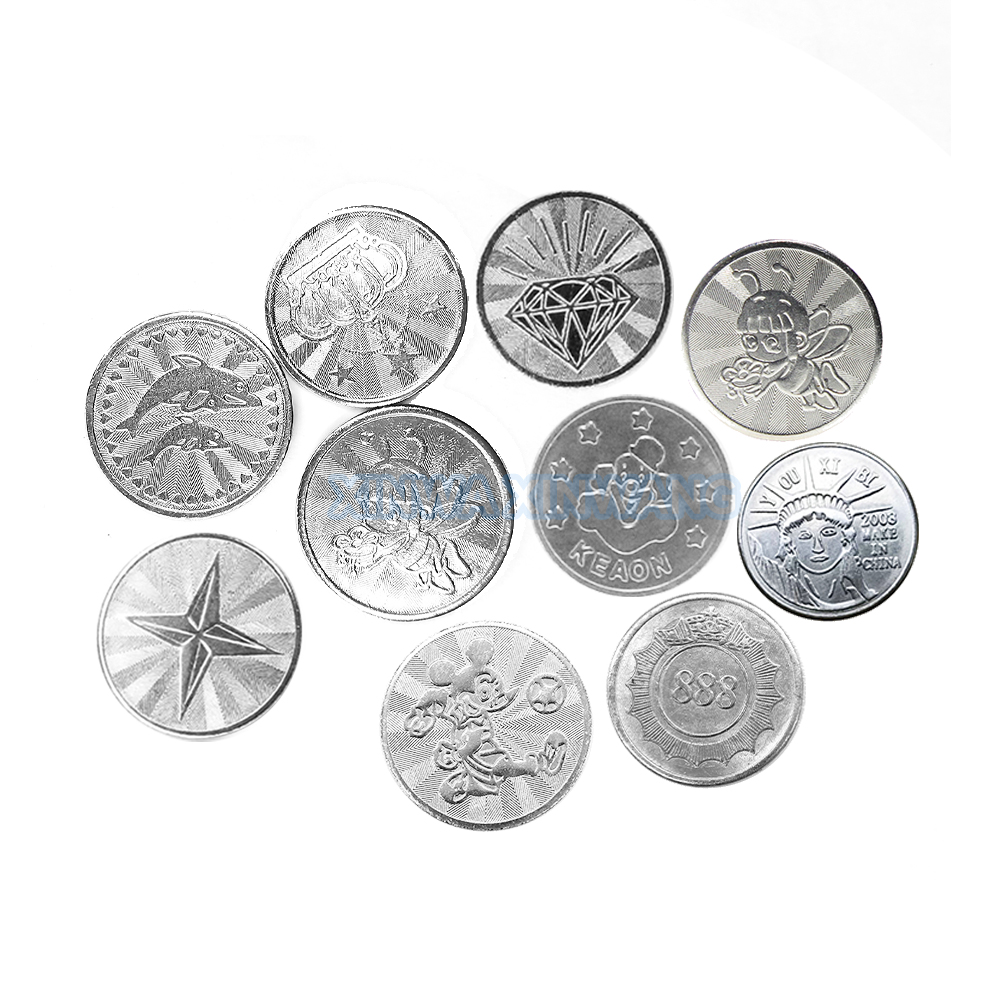 100PCS  Coins Tokens Stainless - مراجعة Vending Arcade Games وسعره