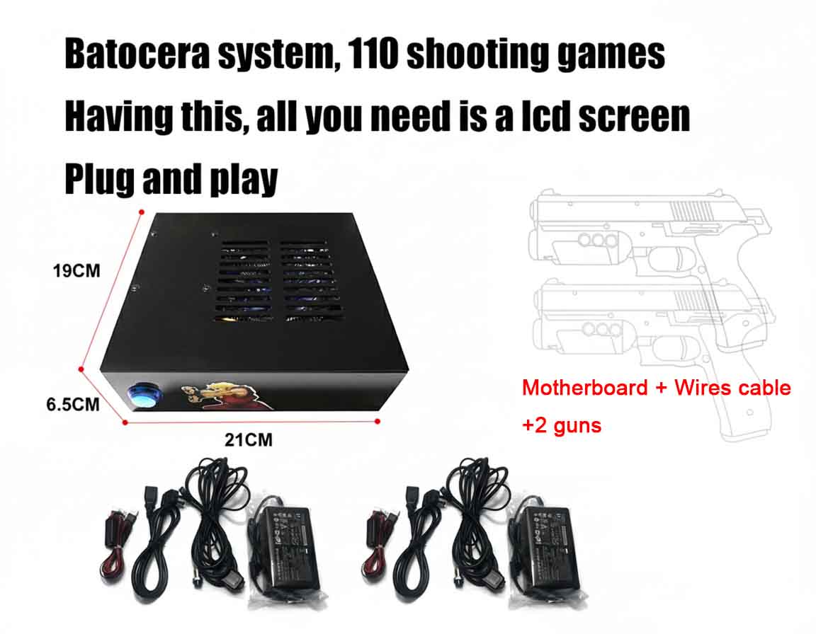 Batocera Game System With Dual - مراجعة Gun Shooting Arcade وسعره
